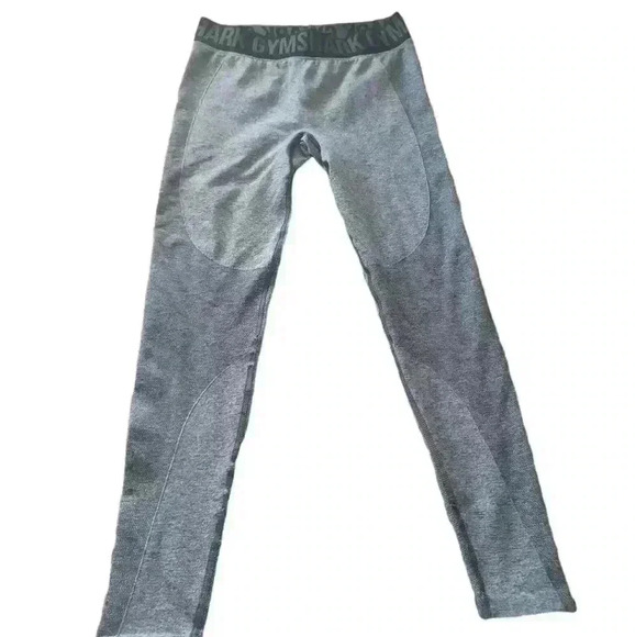 Gymshark Womens Gray And Black Flex Leggings M - Picture 1 of 14
